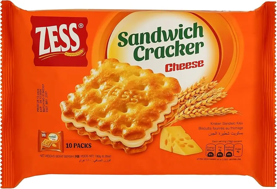 Zess Sandwich Cracker Cheese 180g