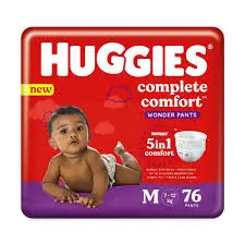 Huggies Wonder Pants Jumbo Medium 72/76's
