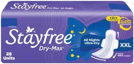 Stayfree Drymax All Nights Ultra-Dry XXL 28 pads