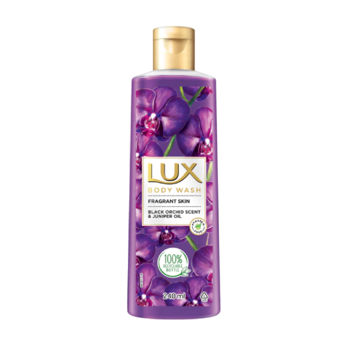 Lux Body Wash Fragrant Skin - Black Orchid Scent & Juniper Oil 240ML
