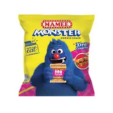 Mamee Monster Noodle Snack. BBQ 25GM