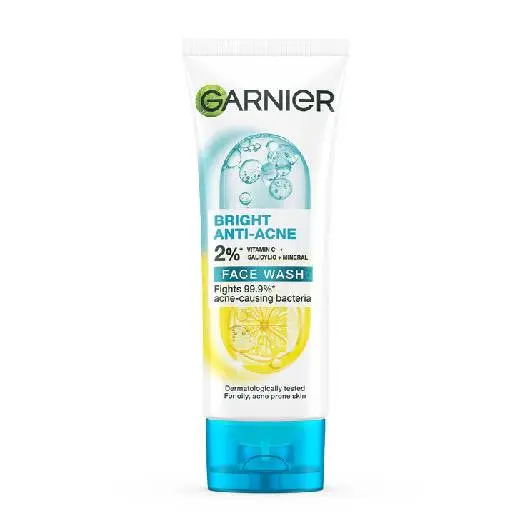 Garnier Bright Anti Acne Face Wash 100ml