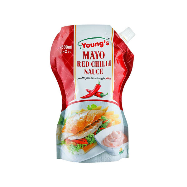 Young's Mayo Red Chilli Sauce Pouch 500ML