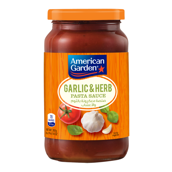 American Garden Pasta Sauce Garlic and Herb 14oz (397g)