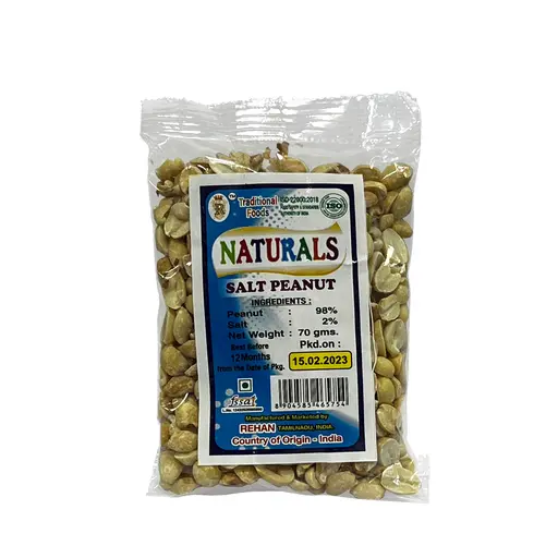 Naturals Salted Peanuts Without Skin 70g