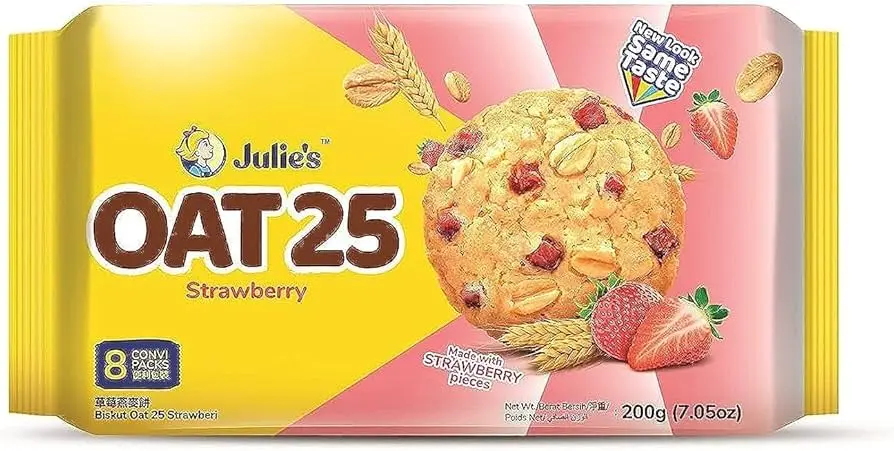 Julies Oat 25 Strawberry 200g
