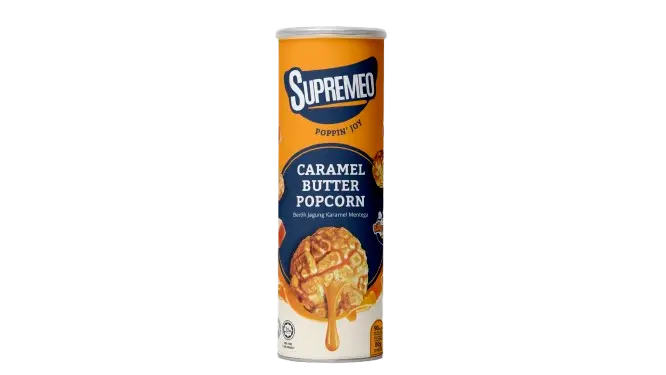 Supremo Popcorn Canister Caramel Butter 80g
