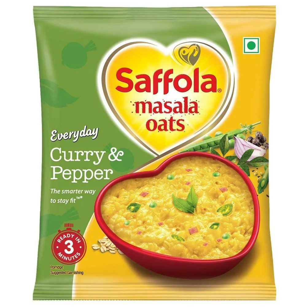 Saffola Masala Oats Curry & Pepper 38 Gm