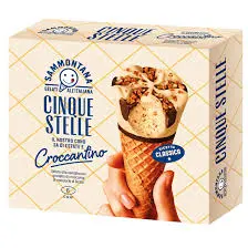 Sammontana Cinque Stelle Crunchy Vanilla With Almond Bits 95Grm 
