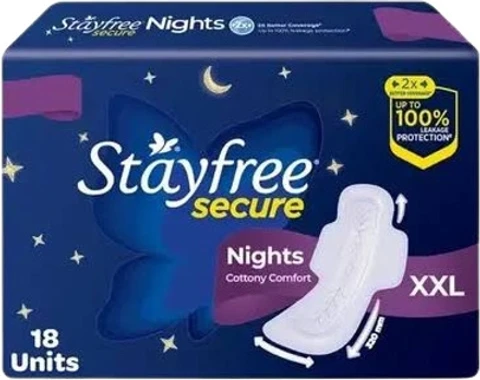 Stayfree Secure Nights Cottony Comfort XXL 18 Units