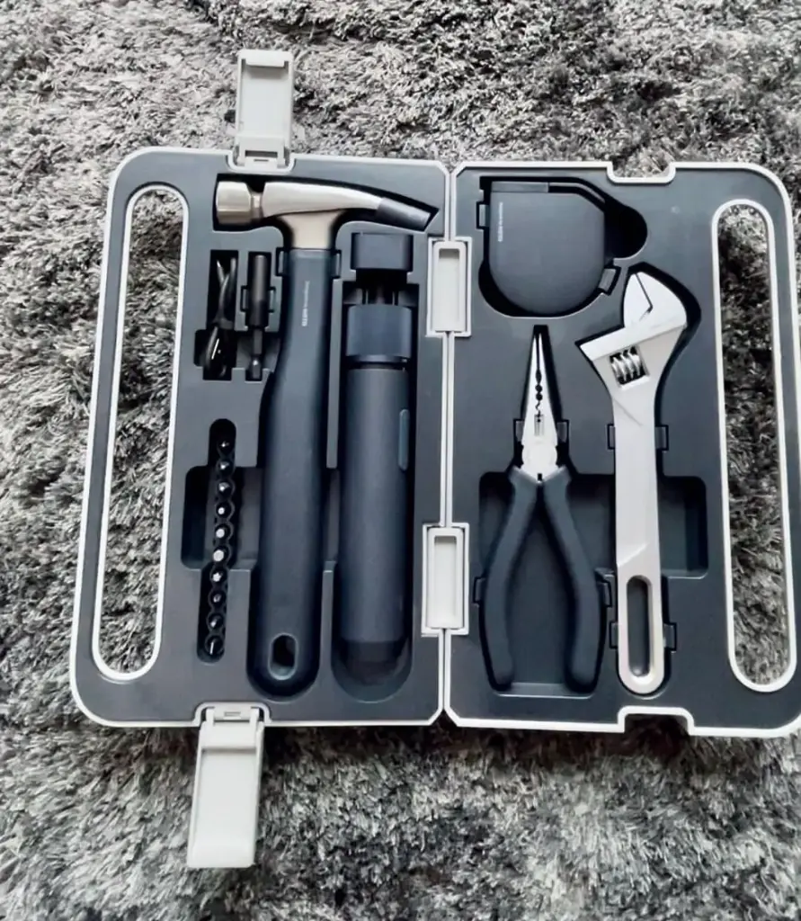 HOTO Household Tool Set With Electric Screwdriver 3.6V 40 Pcs Kit 