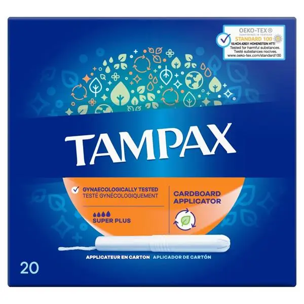 Tampax Super+ Card Applicator - 20pk