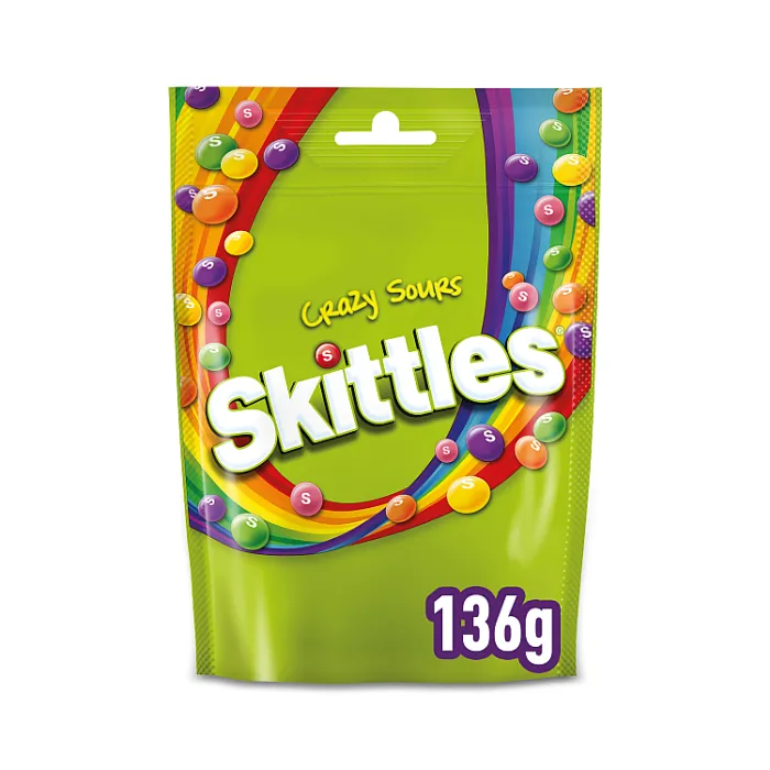 Skittles Vegan Chewy Crazy Sour Fruit - 136g