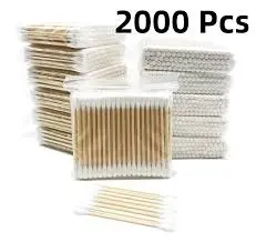 Bamboo Cotton Swabs Double Round - 2000pcs