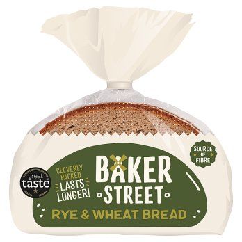 Baker St Sliced Rye & Wheat Bread - 500g