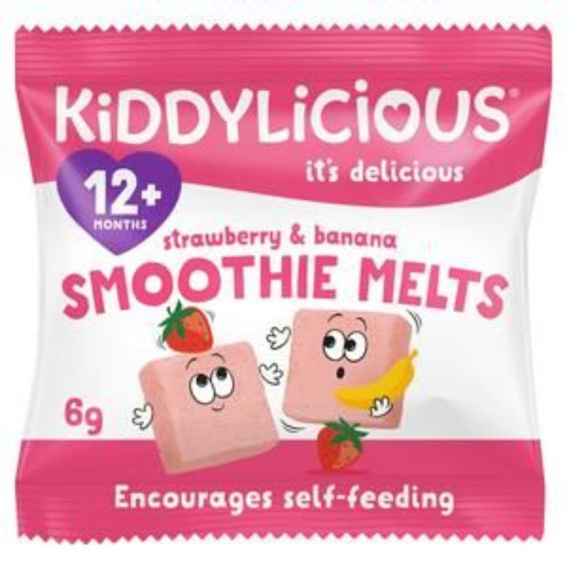 Kiddylicious Strawberry & Banana Smoothie Melts - 6g