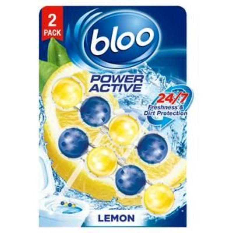Bloo Rim Block Power Active Lemon Twin Pack - 2g