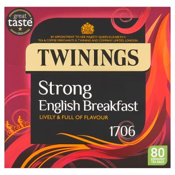 Twinings Strong English Breakfast 80 Tea Bags - 250g