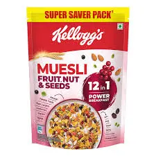[100081] Kelloggs Muesli Fruit, Nut & Seeds 12 in 1 750g