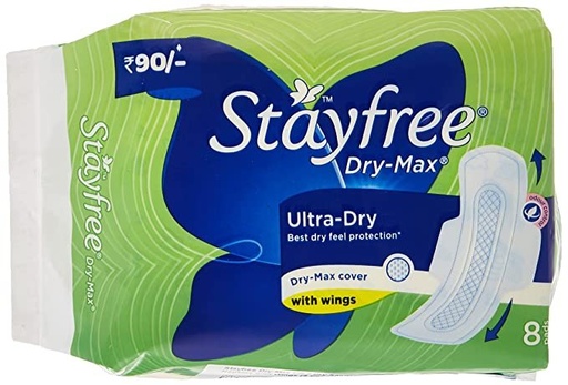 [100109] Stayfree Drymax Ultra Dry with Wings 8 Pads