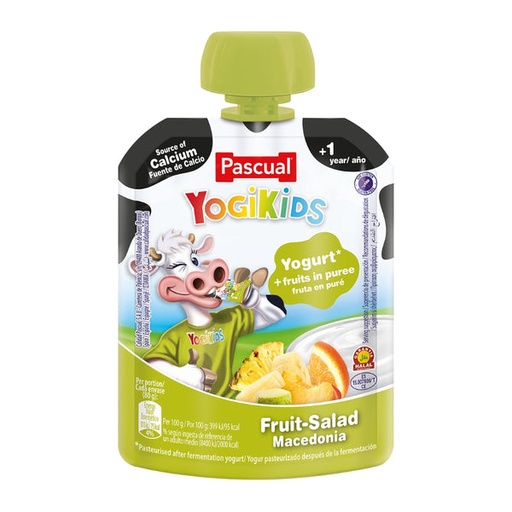 [100706] Pascual Yogikids Fruit Salad Pouch 80gm