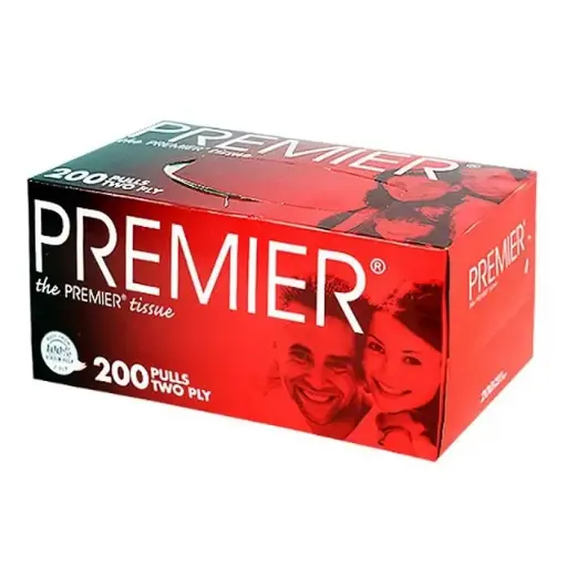 [101111] Premier Tissue Box 200 Pulls Two Ply