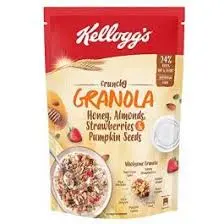 [101157] Kelloggs Crunchy Granola Honey, Almonds, strawberry & Pumpkin Seeds 450g