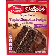 [101203] Betty Crocker Super Moist Cake Mix Triple Chocolate Fudge 375g
