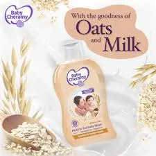 [101427] Baby Cheramy Head To Toe Baby Wash Milk & Oats 205ml