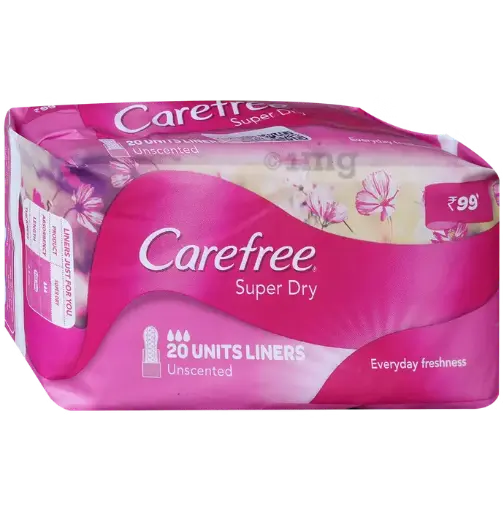 [101597] Carefree Pantyliners Super Dry 20 Pcs