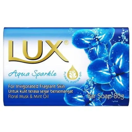[101809] Lux Bar Soap Blue Aqua Sparkle  80G