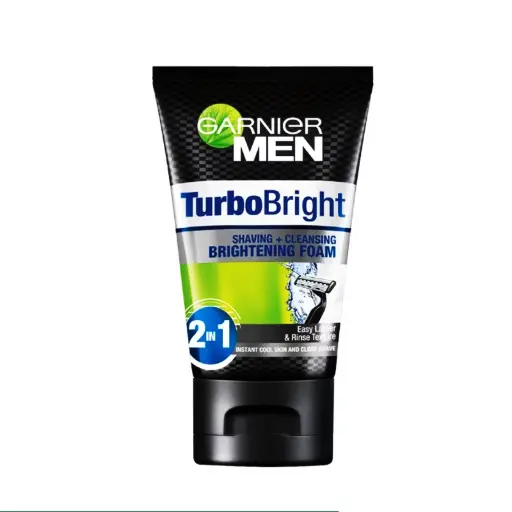 [101984] Garnier Men Turbo Bright Shaving + Cleansing Brightening Foam 100ml