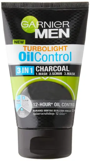 [101986] Garnier Men Facewash 3 in 1 Charcoal 100ml