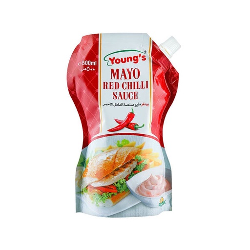 [102120] Young's Mayo Red Chilli Sauce Pouch 500ML