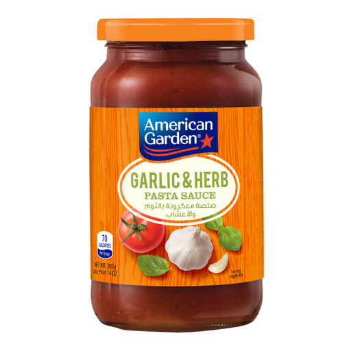 [102134] American Garden Pasta Sauce Garlic and Herb 14oz (397g)