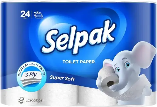 [102462] Selpak Toilet Paper Super Soft 3ply 24 Rolls