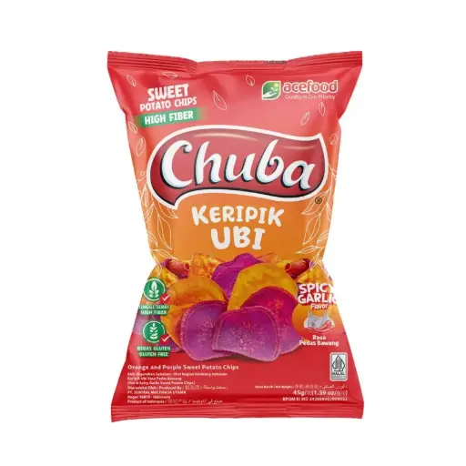 [102764] Chuba Sweet Potato Chips Spicy Garlic 45g