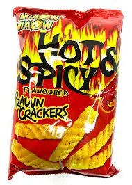 [102769] Miaow Miaow Hot & Spicy Prawn Crackers 50g