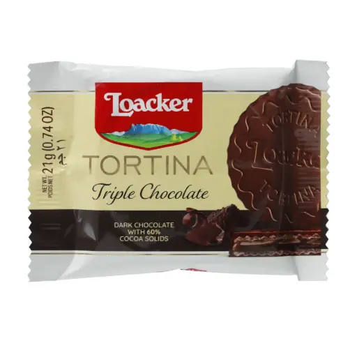 [102832] Loacker Tortina Triple Chocolate 21g