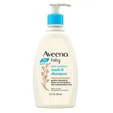 [102897] Aveeno Baby Daily Moisture Wash & Shampoo Natural Oat Extract 354ml