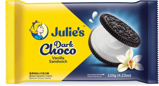 [104803] Julies Dark Choco Vanilla Sandwich - 120g
