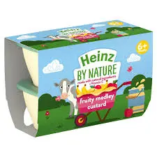 [104940] Heinz Fruit Medley Custard - 4pk 4x100g