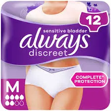 [105062] Always Discreet Normal Underwear Pants - 12pk