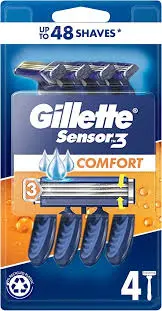 [105067] Gillette Sensor 3 Comfort Disposable Raz - 4pk