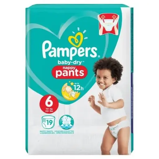 [105097] Pampers Baby Dry Pants Carry Pack Size 6 - 19pk