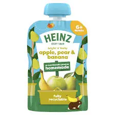 [105109] Heinz Pouch Apple Pear Banana - 100g