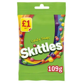 [105128] Skittles Crazy Sours Treat Bag - 109g