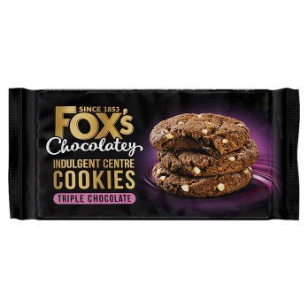 [105527] Foxs Indulgent Centre Triple Choc Cookies - 160g
