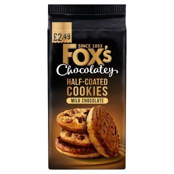 [105530] Foxs Half Coated Milk Chocolate Cookies - 175g