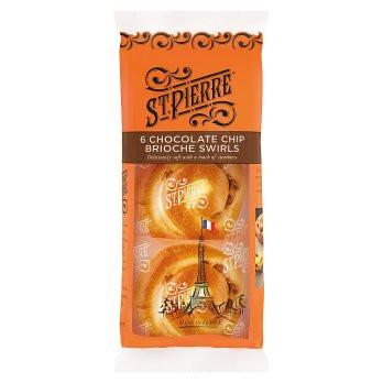 [105712] St Pierre Chocolate Chip Brioche Swirls - 6s